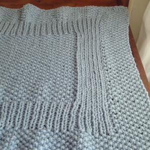 Hand Knitted Baby Blanket 30x30