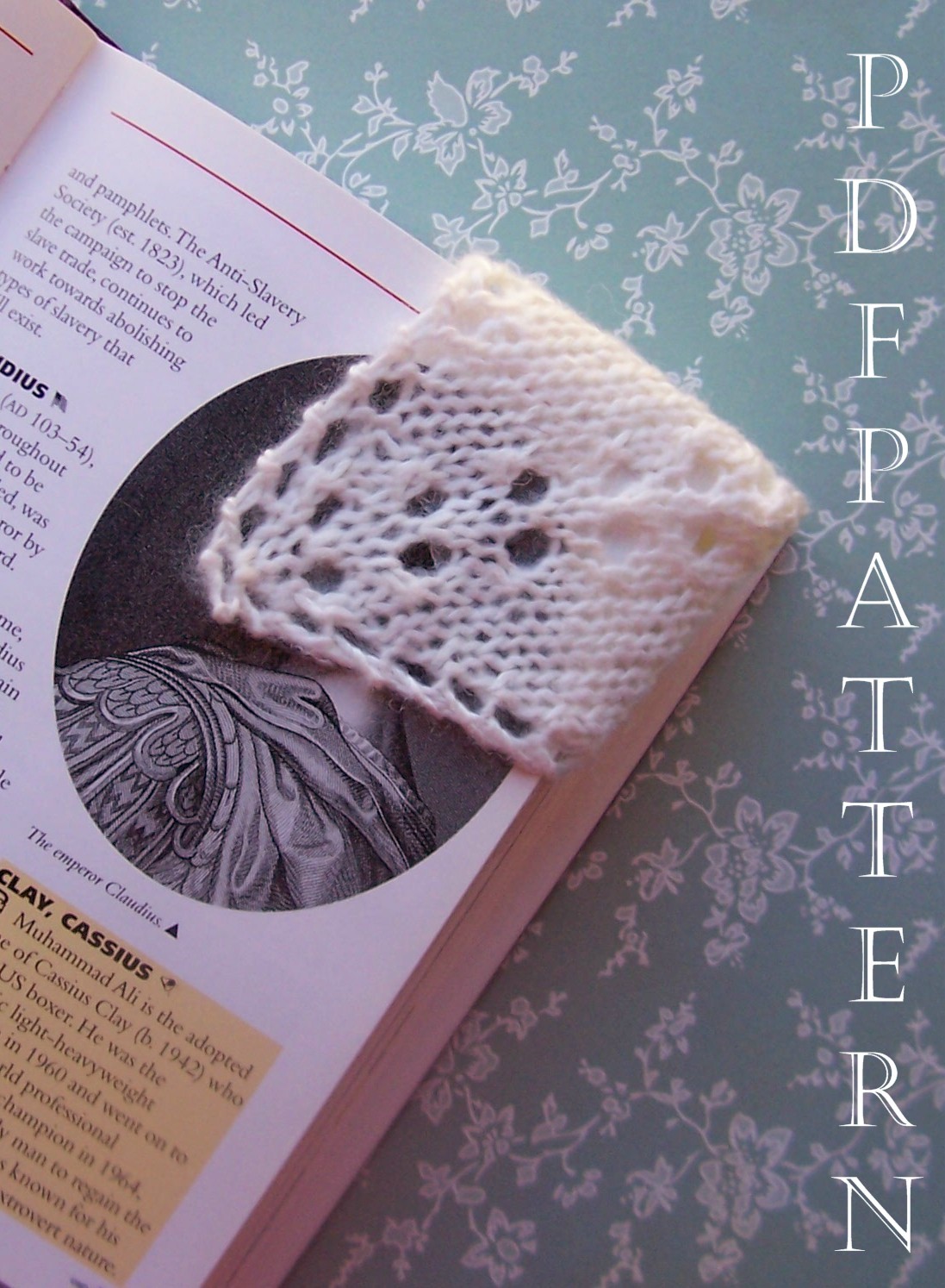 Knitting Patterng Corner Bookmark 2 Variations Instant Download